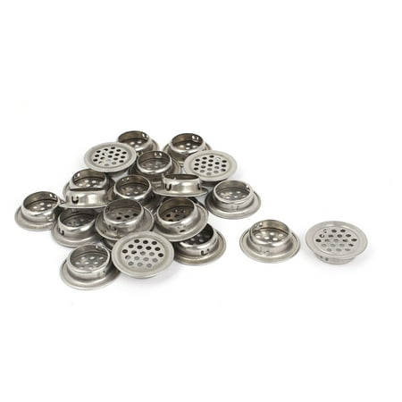 

Unique Bargains 25pcs 25mm Dia Round Stainless Steel Mesh Wardrobe Cabinet Air Vent Louver Cover