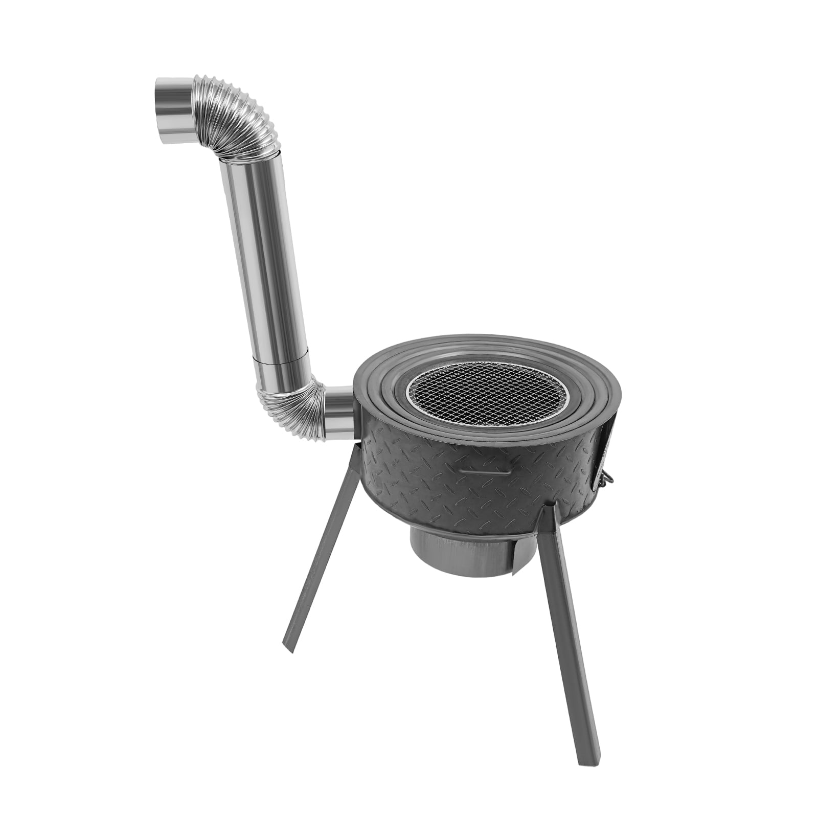 Multifunctional Wood Burning Stove with 3 Wok Rings for Outdoor/Backyard Use