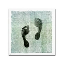 Trademark Fine Art 'Life Is Better At The Lake Foot Print' Canvas Art by LightBoxJournal