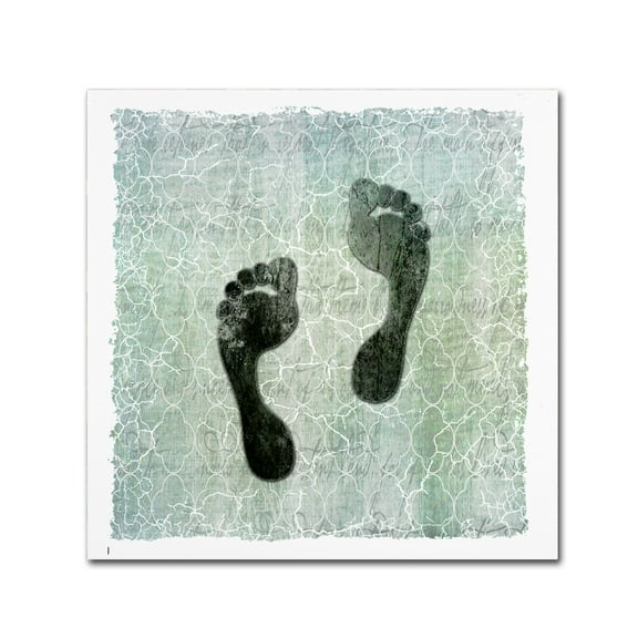 Trademark Fine Art 'Life Is Better At The Lake Foot Print' Canvas Art by LightBoxJournal