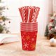 thumbnail image 5 of Vajilla navideña con copos de nieve rojos | Platos, vasos y servilletas de papel de 18 y 23 cm | Vajilla desechable festiva para reuniones navideñas, 5 of 5