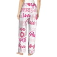 thumbnail image 3 of Naloa Breast Cancer Pink Ribbons Awareness (2) Print Women’s Ultra-Soft Comfy Pajama Lounge Pants with Pockets & Drawstring, 3 of 8