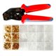 thumbnail image 1 of Kit De Herramientas De Crimpado, Alicates De Crimpado De Trinquete De Cable Con Conectores De Cableado Macho Y Hembra, Juego De Fundas Aislantes De Terminales Cateissary TO002191-00, 1 of 6