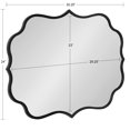 thumbnail image 6 of Kate and Laurel Higby Scalloped Wall Mirror, 24 x 31, Black, Decorative Modern Glam Mirror with Curved Scalloped Edge and Robust Metal Frame, 6 of 8