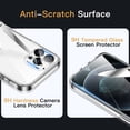 thumbnail image 3 of JETech 3 in 1 Case for iPhone 12 Pro 6.1-Inch, with 2-Pack Screen Protector and 2-Pack Camera Lens Protector, Non-Yellowing Shockproof Bumper Phone Cover, Full Coverage Tempered Glass Film (Clear), 3 of 7