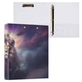 thumbnail image 3 of Lion Crown Clouds 3 Ring Binders 1.5 inch Hardcover File Folders with Interior Pockets A4 Size Organizer for School Office Hospital Set of 2, 3 of 8