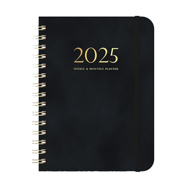 Planner,Weekly and Monthly Academic Planner, Pocket Folder Notebook for Work & Note Taking Composition Book Note Books for Note Taking Journal Notebook for Women Teacher Appreciation Supplies, Black