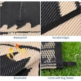 thumbnail image 4 of TacleeKii Waterproof Outdoor Rug 5' x 8', Reversible Plastic Straw Mat for Patio, RV, Camping & Deck, Black, 4 of 8