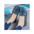 thumbnail image 4 of SIMANLAN Loafers for Women Ladies Breathable Tassel Loafers Driving Casual Boat Shoes Women Nurse Nonslip Flat Moccasins Blue 8.5, 4 of 7