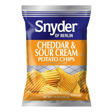 Snyder of Berlin Cheddar & Sour Cream Potato Chips, Gluten-Free, 7.75 oz Bag