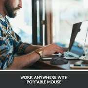 Logitech Silent Wireless Mouse, 2.4 GHz with USB Receiver, 1000 DPI Optical Tracking, Black, Walmart Exclusive