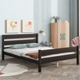 thumbnail image 3 of BTMWAY Full Bed Frame with Headboard and Footboard, Modern Wood Platform Bed, Full Bed Frame for Teens Adults, No Box Spring Needed, Espresso, 3 of 9