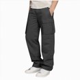 thumbnail image 3 of Gibobby Boys Pants Toddler Boys Straight-Leg Soft Pants 12 18Months 2T 3T 4T Lightweight Trousers With Side Pockets For Winter Fall Toddler Warm Sweatpants(12-13 Years,Dark Gray), 3 of 8