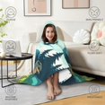 thumbnail image 4 of Forest Dinosaur Wearable Blanket Hoodies for Women Men Adults Dinosaur Lovers Soft Lightweight Funny Dinosaurs Hooded Blankets for Camping Couch Decor Birthday Gifts 60×80 Inch, 4 of 5