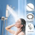 thumbnail image 4 of Shower System    Pressure Shower Head with Rain Handheld  Set  Ceiling Mounted Dual Shower Head System  Bathroom Shower  Set Rough-in Valve Body and Trim (Brushed Nickel), 4 of 7