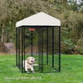 thumbnail image 2 of Lucky Dog STAY Series 4 x 4 x 6 Foot Roofed Steel Frame Studio Dog Kennel, 2 of 12