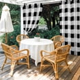 Black White Plaid Outdoor Curtains, Simple Pattern aterproof ...