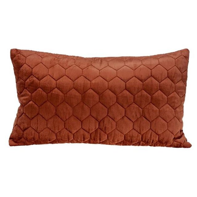 Parkland Collection PILL21375P Bazyli Transitional Burnt Orange Rectangle Throw Pillow