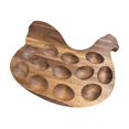 thumbnail image 2 of Soporte de madera para huevos, bandeja de madera para huevos, exhibición de huevos de Pascua con diseño en forma de gallina, contenedor de huevos para, 2 of 9