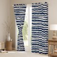 thumbnail image 3 of jejeloiu Vintage Stripes Pattern Black Out Curtains,Abstract Geometric Curtains Pack of 2 (42x63 Each),Blue White Bedroom Curtains For Kids,Breathable Home Decor, 3 of 6