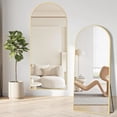 thumbnail image 5 of NISHCON 71"x30" Framed Full Length Mirror Standing Mirror Arch Floor Mirror, Oversized Full Body Mirror, Gold, 5 of 9