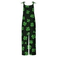 thumbnail image 5 of Hueook St. Patrick's Straight Leg Yoga Pants for Women Pants Ladies' Printed Sleeveless Casual Overalls Jumpsuit Jumpsuit Pants Green 5X, 5 of 5