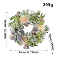 thumbnail image 3 of Bcylexb Fall Floral Wreath for Front Door, 17.7" Artificial Hanging Door Wreath Seasonal Decorations for Wall Porch Window Home, 3 of 6