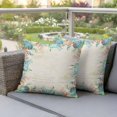 thumbnail image 3 of Summer Starfish Coral Outdoor Pillow Covers Pack of 2 Watercolor Seaweed Ocean Retro Waterproof Throw Pillow Covers Decorative Cushion Cases for Patio Garden Tent Balcony Couch 18x18 inch, 3 of 9