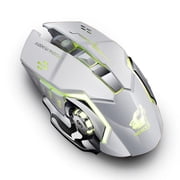 Rechargeable Wireless Silent LED Backlit Gaming Mouse USB Optical Mouse for PC