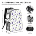 thumbnail image 4 of Kdxio Purple Chicory Clear Backpack, Transparent Bookbag for School for Women Men, Capacity Clear Bag for College, Travel, 4 of 7