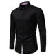 thumbnail image 3 of pstuiky mangas largas para hombre, Camisa vaquera informal de manga larga con cuello abatible y bolsillo abotonado para hombre top de hombre xxl, 3 of 8