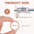 thumbnail image 2 of Uxcell 24 Pcs Anillos de Metal 1" x 0.12" Anillo O Abrazadera de Apertura No Soldada Dorado, 2 of 7