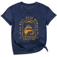thumbnail image 4 of XIAONU Womens Book Lover Letter Floral Print Crew Neck Pullover Tee Soft Artistic Literary Casual T-Shirts, 4 of 4