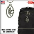 thumbnail image 5 of Triceratops Full Body Keychain, A184KC, 2 Inches, Dinosaur, Prehistoric, Cretaceous, Nature, Gift, Metal, Engraved, Key Fob, Key Ring, Keys, Zipper Pull, Luggage Tag, Pewter, 5 of 7