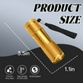 thumbnail image 2 of HIBIBUD Small Flashlight,395 Uv Rays Keychain Light,Uv Curing Windfire Flashlight,Gold, 2 of 7
