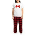 thumbnail image 4 of CafePress - Red Bow Pajamas - Women's Short Sleeve Print T-Shirt and Pants Light Cotton Pajama Set, 4 of 7