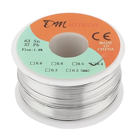 - Unique Bargains DMiotech 0.4mm 150G 63/37 Rosin Core Flux 1.8% Tin Roll Soldering Wire Reel