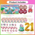 thumbnail image 2 of Peppa Pigs 21th Tableware Balloons Cake Toppers Backdrop Banner Supplies Party Decor Plates Decorations, 2 of 7