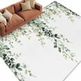 thumbnail image 3 of Eucalyptus Leaves 8x10 Area Rugs, Pastoral Farmhouse Spring Botanical Non-Skid Rubber Backing Large Rectangle Rugs - Living Room Bedroom Home Office, Indoor Floor Mat Carpets Washable Rug, 3 of 9