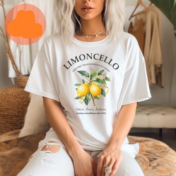 Limoncello Shirt, Amalfi Coast Italy Lemons T-shirt, Holiday Shirt for Her