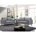 thumbnail image 4 of Mid Century Moderne 2 Pièce Canapé et Causeuse Ensemble en Gris, 4 of 11
