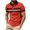 Red, variant on cfhntfmh Summer Tops for Men Casual Striped Short Sleeve Work Shirts Soft Muscle Lapel Collared Buttons Stretch T-Shirts