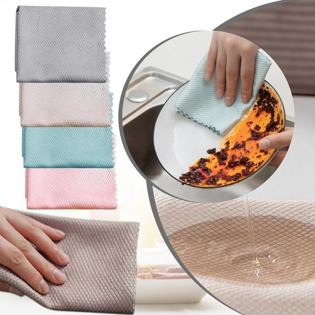 Chiffon de Nettoyage Nanométrique Sans Traces Chiffon de Nettoyage en Microfibre Chiffon de Polissage Réutilisable Serviette Absorbante Sans Peluches (1 Pcs, 10 X 10 Pouces)