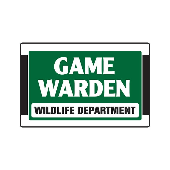 GAME WARDEN WILDLIFE DEPARTMENT Decal animals | Indoor/Outdoor | 9" Tall