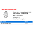 thumbnail image 2 of Timing Cover - Compatible with 1989 - 1991 Chevy V3500 5.7L V8 1990, 2 of 2