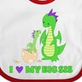 thumbnail image 4 of Inktastic I Love My Big Sis Boys or Girls Baby Bib, 4 of 4