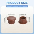 thumbnail image 2 of Uxcell 250Pcs Plastic Hole Plugs, 1/2" x 5/16"(DxH) Hole Cover Tubing End Cap for Round Holes(10mm), Cabinet Furniture Cupboard Shelves, Red Brown, 2 of 6