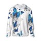 thumbnail image 1 of Fotbe Blue Flying Butterflies Chaqueta con Protección Solar UPF 50+ para Hombre y Mujer, Camisa con Capucha y Bolsillos-Large, 1 of 7