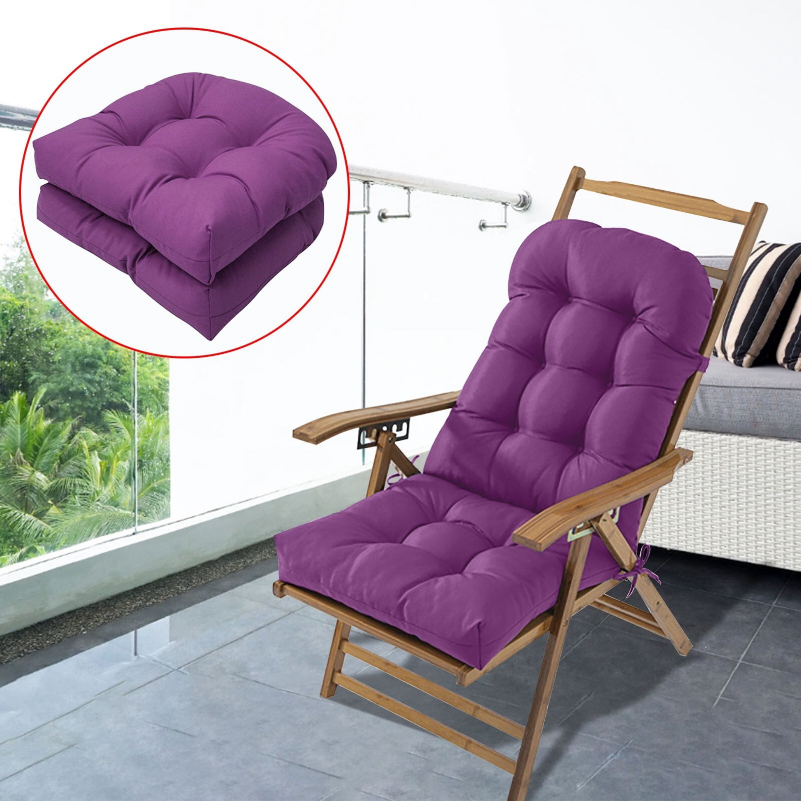 InsCrazy Rocking Chair Cushions Cushion Garden Chair Patio Sofa Cushion Rattan Chair Indoor Outdoor Patio Seat Cushion, Porch Swings Cushion 20 X 45 inches