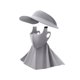 thumbnail image 2 of Cubierta de la cara de sombrero de sombra transpirable Earlada de borde ancho protección solar que cubre la cara de verano para mujeres para hacer Gris claro, 2 of 8